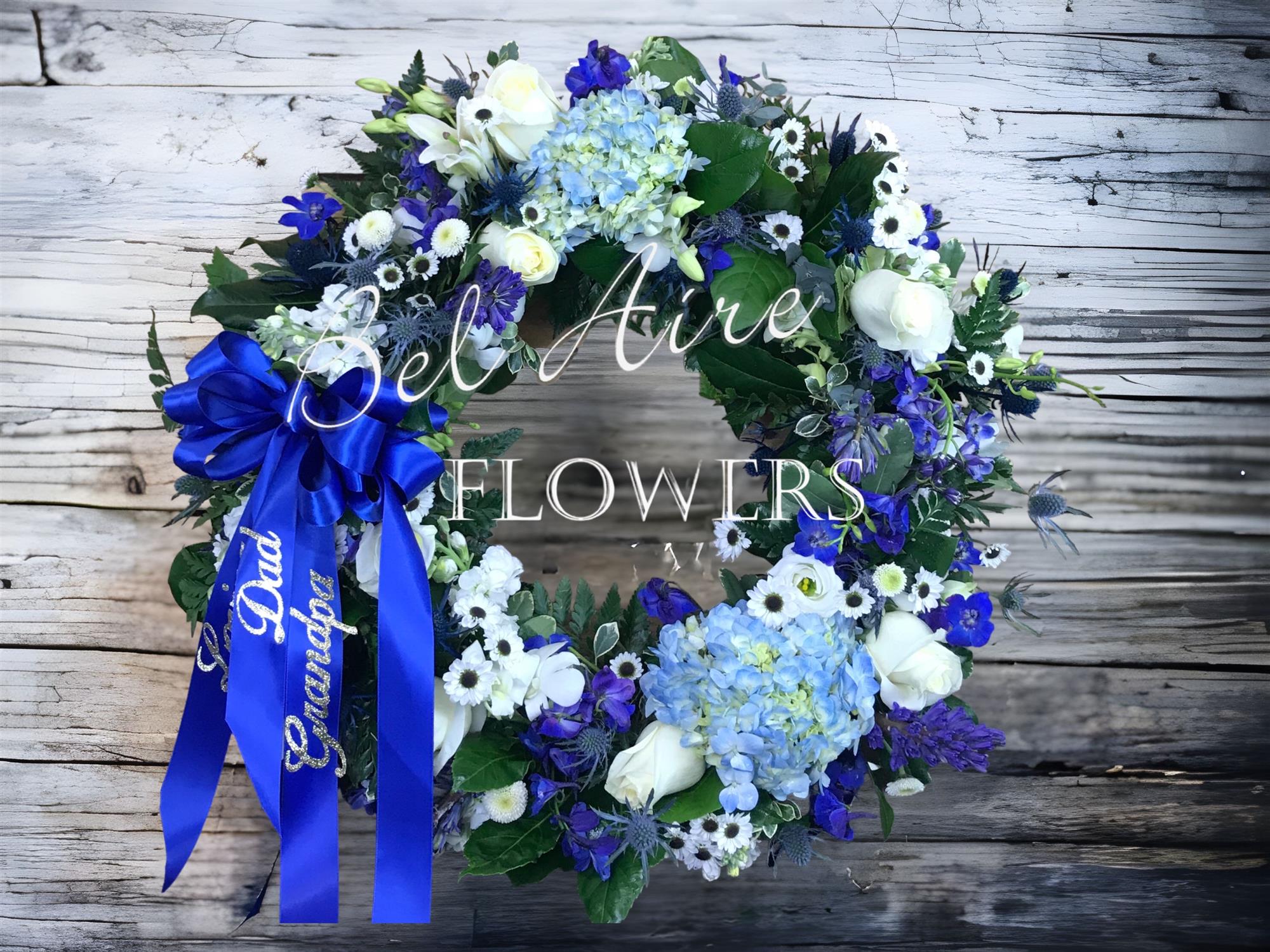 Bel Aire Blue and White Wreath